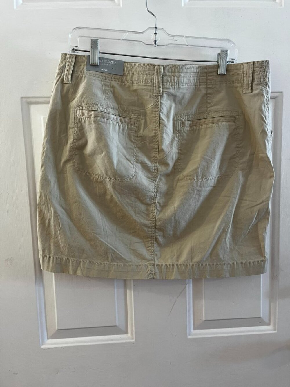 Chicos Woman's Tan Fly Front Summer Vacation Casual Skorts Sz 12 - Picture 7 of 9